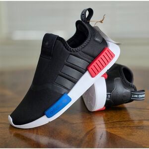 Adidas Originals NMD 360 C Kids Shoes Black White Red Blue Size 3 3Y Brand New